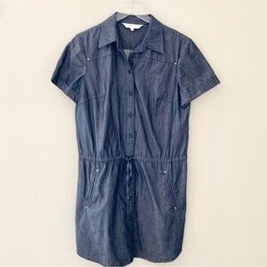 Sz 10 Trina Turk Blue Denim Dress with pockets